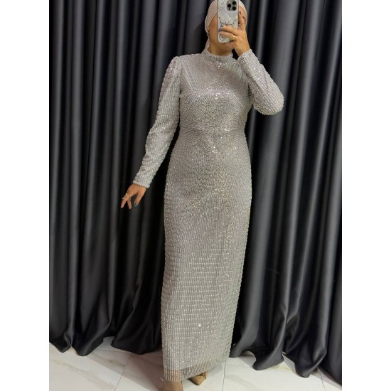 BONCUK ABİYE GRİ RENK