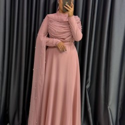 GÜNAY Abiye tozpembe renk