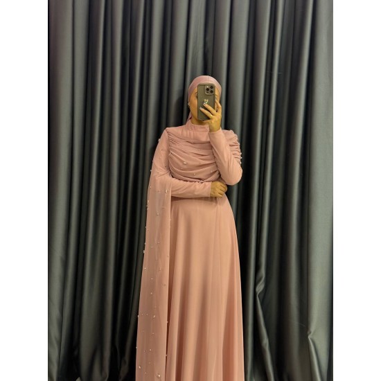 GÜNAY Abiye tozpembe renk