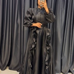 DÜĞME abiye SİYAH renk